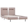 Cadre de lit avec LED sans matelas cappuccino 90x200 cm 
