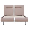 Cadre de lit avec LED sans matelas cappuccino 90x200 cm 