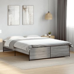 Cadre de lit sans matelas sonoma gris 140x200 cm 