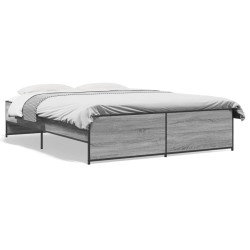Cadre de lit sans matelas sonoma gris 140x200 cm 