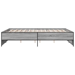 Cadre de lit sans matelas sonoma gris 140x200 cm 