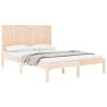Cadre de lit sans matelas 140x190 cm bois de pin massif 