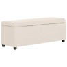 Banc avec compartiment de rangement 116 cm Crème Polyester 