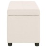 Banc avec compartiment de rangement 116 cm Crème Polyester 