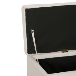 Banc avec compartiment de rangement 116 cm Crème Polyester 