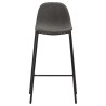 Chaises de bar lot de 2 gris foncé tissu 