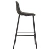 Chaises de bar lot de 2 gris foncé tissu 