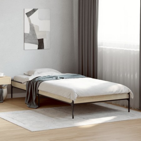 Cadre de lit sans matelas chêne sonoma 90x190 cm 
