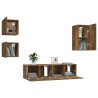 Ensemble de meubles TV 5 pcs Chêne fumé Bois d'ingénierie 
