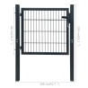 Portillon 2D (simple) Gris anthracite 106x130 cm 
