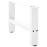 Pieds de table basse Blanc 2 pièces 50 x (30-31) cm Acier 