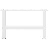 Pieds de table basse Blanc 2 pièces 50 x (30-31) cm Acier 