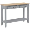 Table console Gris 110x35x80 cm Bois 