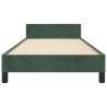 Cadre de lit sans matelas vert foncé 80x200 cm velours 