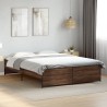 Cadre de lit sans matelas chêne marron 140x200 cm 