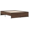 Cadre de lit sans matelas chêne marron 140x200 cm 