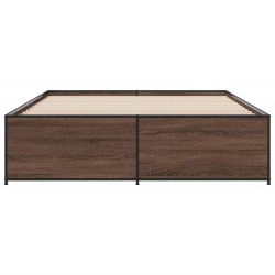Cadre de lit sans matelas chêne marron 140x200 cm 