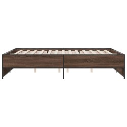 Cadre de lit sans matelas chêne marron 140x200 cm 