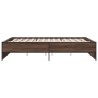 Cadre de lit sans matelas chêne marron 140x200 cm 