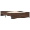 Cadre de lit sans matelas chêne marron 140x200 cm 