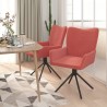 Chaises pivotantes à manger lot de 2 Rose Velours 