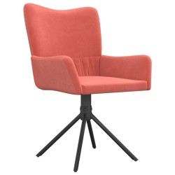 Chaises pivotantes à manger lot de 2 Rose Velours 