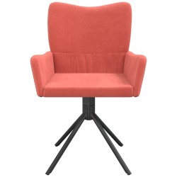 Chaises pivotantes à manger lot de 2 Rose Velours 