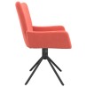 Chaises pivotantes à manger lot de 2 Rose Velours 