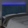 Tête de lit à LED Bleu foncé 160x5x118/128 cm Velours 