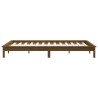 Cadre de lit sans matelas marron miel 140x190 cm bois massif 