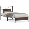 Cadre de lit sans matelas chêne marron 80x200cm bois ingénierie 