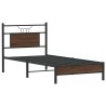 Cadre de lit sans matelas chêne marron 80x200cm bois ingénierie 