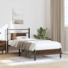 Cadre de lit sans matelas chêne marron 80x200cm bois ingénierie 