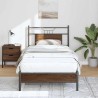 Cadre de lit sans matelas chêne marron 80x200cm bois ingénierie 