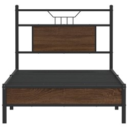 Cadre de lit sans matelas chêne marron 80x200cm bois ingénierie 