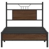 Cadre de lit sans matelas chêne marron 80x200cm bois ingénierie 