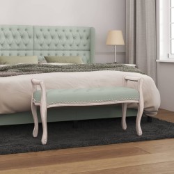Banc Gris clair 110x45x60 cm Velours 