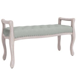 Banc Gris clair 110x45x60 cm Velours 