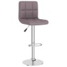 Tabourets de bar lot de 2 taupe tissu 