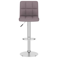 Tabourets de bar lot de 2 taupe tissu 