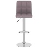 Tabourets de bar lot de 2 taupe tissu 