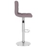 Tabourets de bar lot de 2 taupe tissu 