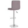 Tabourets de bar lot de 2 taupe tissu 