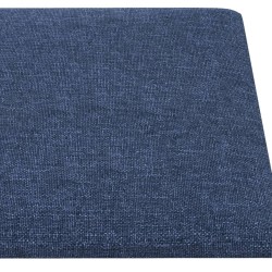 Panneaux muraux 12 pcs Bleu 60x30 cm Tissu 2,16 m² 