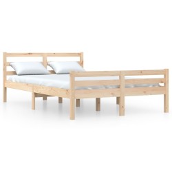 Cadre de lit sans matelas bois massif 160x200 cm 