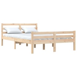 Cadre de lit sans matelas bois massif 160x200 cm 