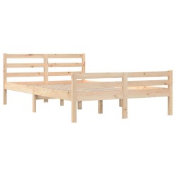Cadre de lit sans matelas bois massif 160x200 cm 