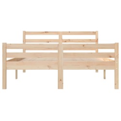 Cadre de lit sans matelas bois massif 160x200 cm 