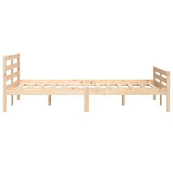 Cadre de lit sans matelas bois massif 160x200 cm 