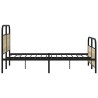 Cadre de lit en métal sans matelas chêne sonoma 137x190 cm 
